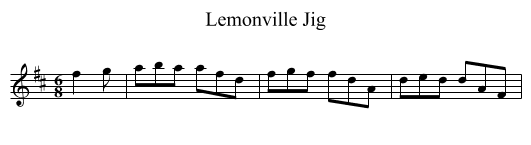 Lemonville Jig - staff notation