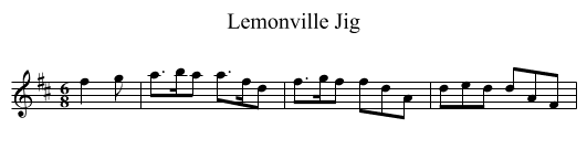 Lemonville Jig - staff notation