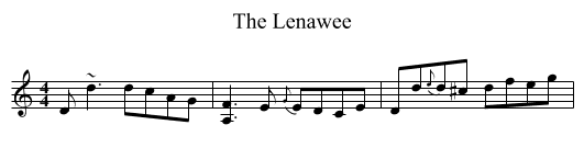 Lenawee, The  - staff notation