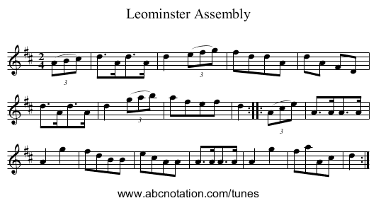 Leominster Assembly - staff notation