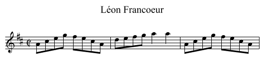 Léon Francoeur - staff notation