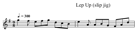 Lep Up (slip jig)  - staff notation