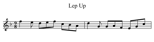 Lep Up - staff notation