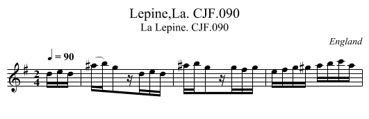 Lepine,La. CJF.090 - staff notation