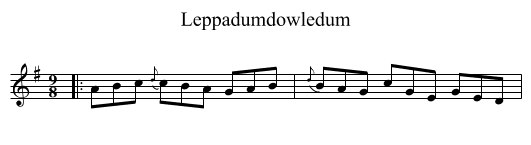 Leppadumdowledum - staff notation