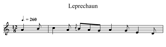Leprechaun - staff notation