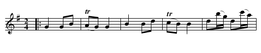 Les Delices du Vauxhall - staff notation