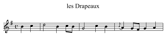les Drapeaux - staff notation