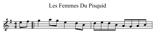 Les Femmes Du Pisquid - staff notation