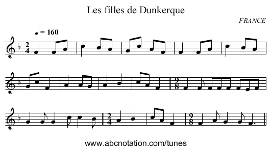 Les filles de Dunkerque - staff notation