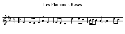 Les Flamands Roses - staff notation