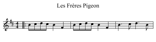 Les Frères Pigeon - staff notation
