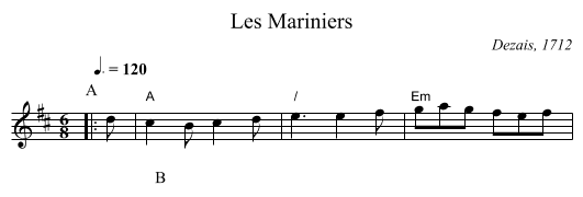 Les Mariniers - staff notation