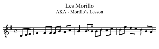 Les Morillo - staff notation