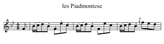 les Piadmontese - staff notation