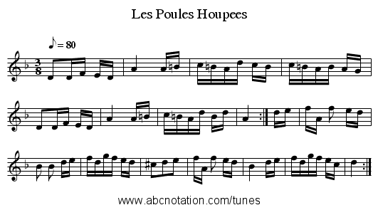 Les Poules Houpees - staff notation