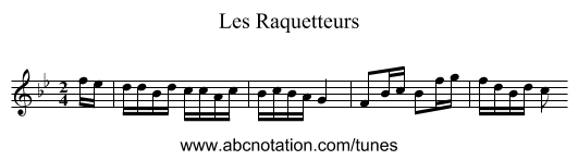 Les Raquetteurs - staff notation