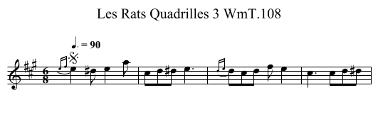 Les Rats Quadrilles 3 WmT.108 - staff notation