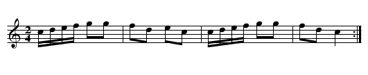 Les septs sauts - staff notation