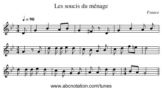 Les soucis du ménage - staff notation