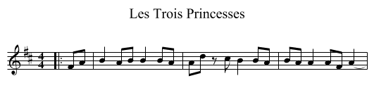 Les Trois Princesses - staff notation