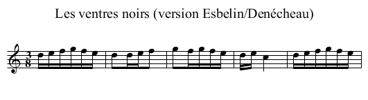 Les ventres noirs (version Esbelin/Denécheau) - staff notation