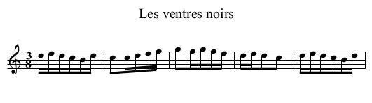 Les ventres noirs - staff notation