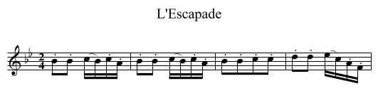 L'Escapade - staff notation