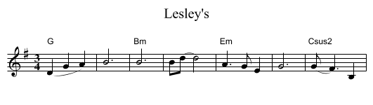 Lesley's - staff notation