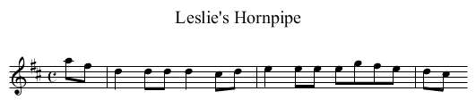 Leslie's Hornpipe - staff notation