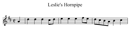 Leslie's Hornpipe - staff notation