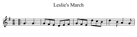 Leslie's March - staff notation