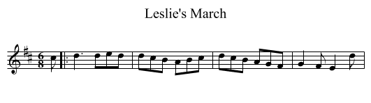 Leslie's March - staff notation