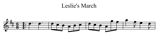 Leslie's March - staff notation