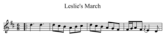 Leslie's March - staff notation