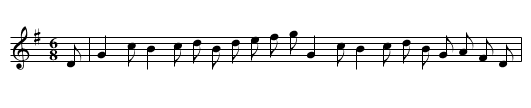 Leslie's Valentine - staff notation