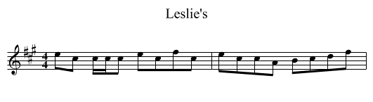 Leslie's - staff notation