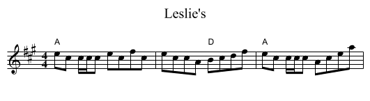 Leslie's - staff notation