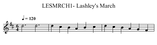 LESMRCH1- Lashley's March - staff notation