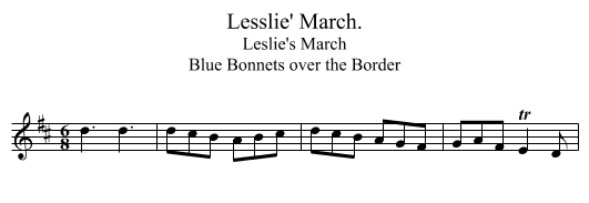Lesslie' March. - staff notation
