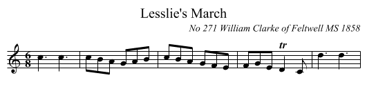 Lesslie's March - staff notation