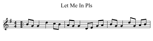 Let Me In Pls - staff notation