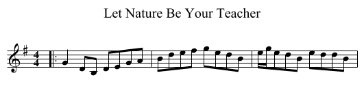 Let Nature Be Your Teacher - staff notation