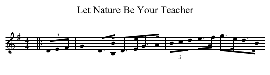 Let Nature Be Your Teacher - staff notation
