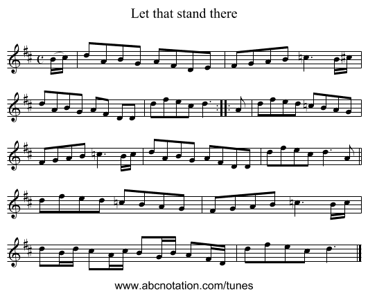 Let that stand there - staff notation