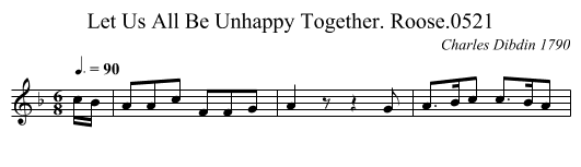 Let Us All Be Unhappy Together. Roose.0521 - staff notation