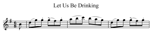 Let Us Be Drinking - staff notation