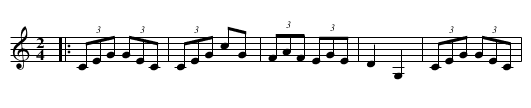 l'Etourderie de Catos.          F. - staff notation