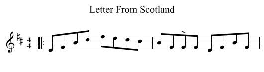 Letter From Scotland - staff notation