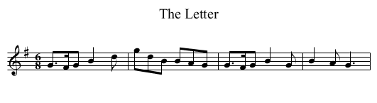 Letter, The - staff notation